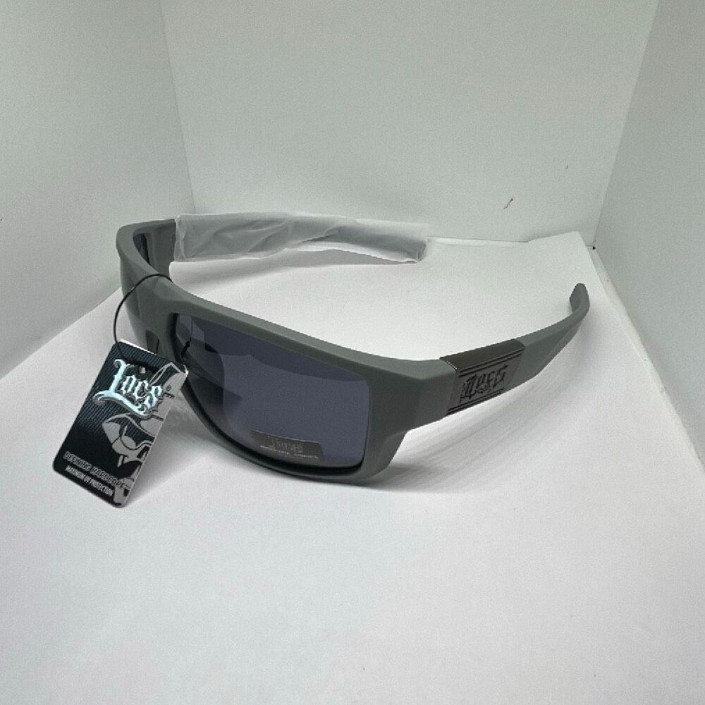Locs Gray Hardcore Shades Wraparound UV Protection Sunglasses NWT